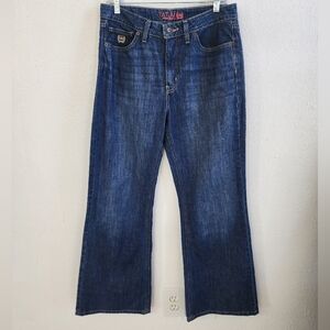 Cinch Womens Dark Stonewash Tatum Trouser Size 29 7 Short